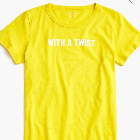 J. Crew Tops - J CREW “with a twist” graphic t shirt